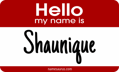 Hello my name is Shaunique png download