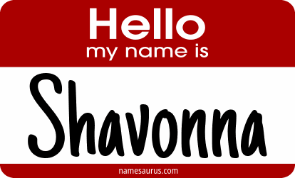 Hello my name is Shavonna png download