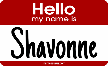 Hello my name is Shavonne png download