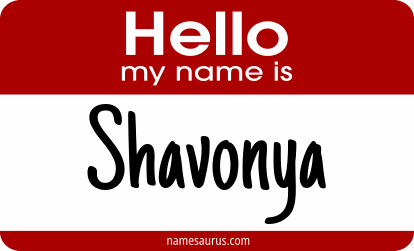 Hello my name is Shavonya png download