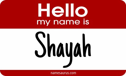 Hello my name is Shayah png download
