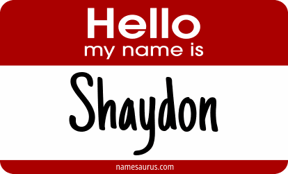 Hello my name is Shaydon png download