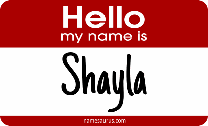 Hello my name is Shayla png download