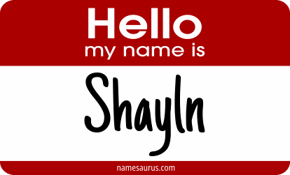 Hello my name is Shayln png download