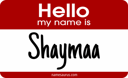 Hello my name is Shaymaa png download