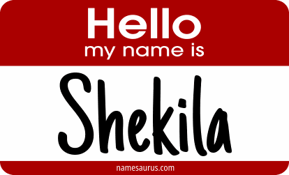 Hello my name is Shekila png download