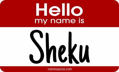 Hello my name is Sheku png download