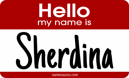 Hello my name is Sherdina png download