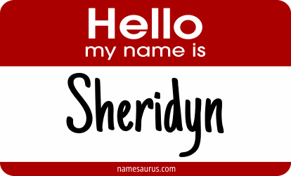 Hello my name is Sheridyn png download