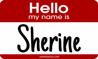 Hello my name is Sherine png download