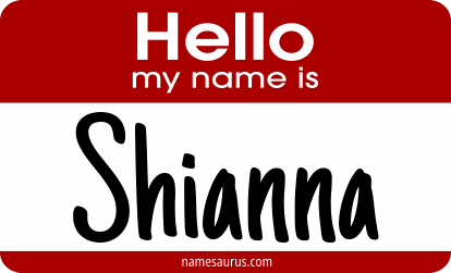 Hello my name is Shianna png download