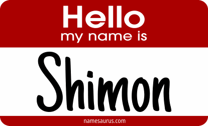 Hello my name is Shimon png download