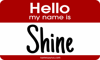 Hello my name is Shine png download