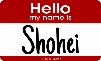 Hello my name is Shohei png download