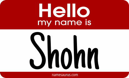 Hello my name is Shohn png download