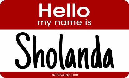 Hello my name is Sholanda png download