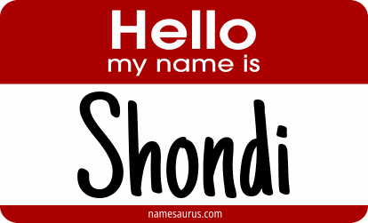 Hello my name is Shondi png download