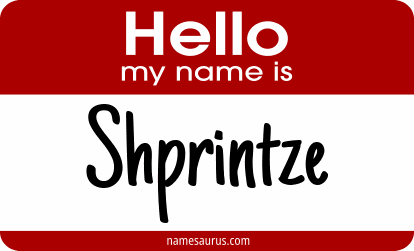 Hello my name is Shprintze png download