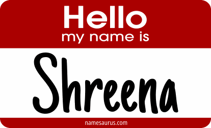 Hello my name is Shreena png download