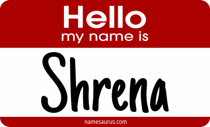 Hello my name is Shrena png download