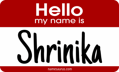 Hello my name is Shrinika png download