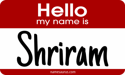 Hello my name is Shriram png download