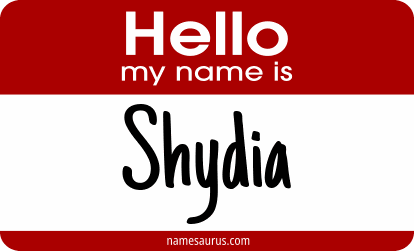 Hello my name is Shydia png download