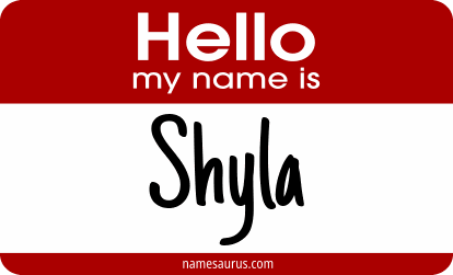 Hello my name is Shyla png download
