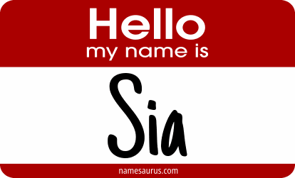 Hello my name is Sia png download