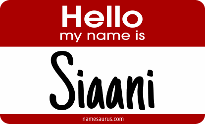 Hello my name is Siaani png download