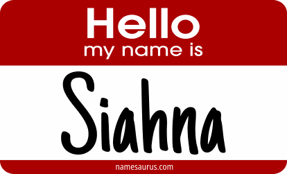 Hello my name is Siahna png download