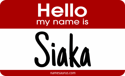 Hello my name is Siaka png download