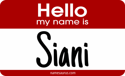 Hello my name is Siani png download