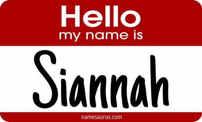 Hello my name is Siannah png download