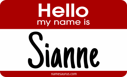 Hello my name is Sianne png download