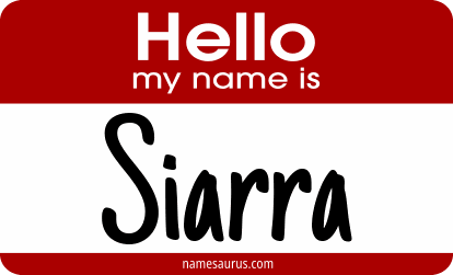Hello my name is Siarra png download