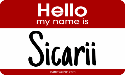 Hello my name is Sicarii png download