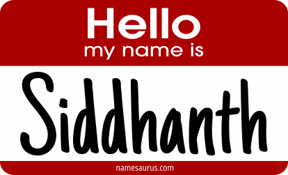 Hello my name is Siddhanth png download