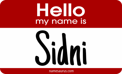 Hello my name is Sidni png download