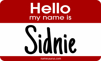 Hello my name is Sidnie png download
