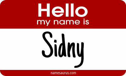 Hello my name is Sidny png download