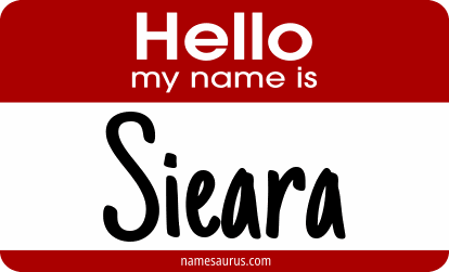 Hello my name is Sieara png download