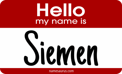 Hello my name is Siemen png download