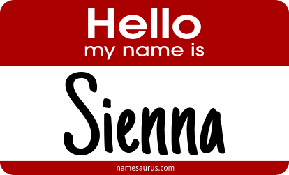 Hello my name is Sienna png download
