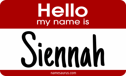 Hello my name is Siennah png download