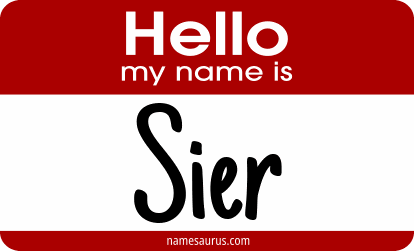 Hello my name is Sier png download