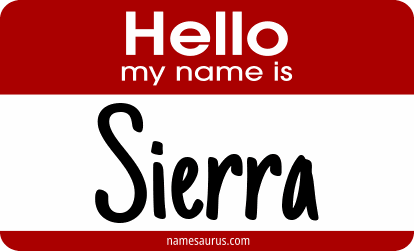 Hello my name is Sierra png download