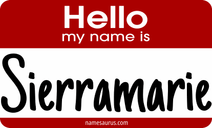 Hello my name is Sierramarie png download