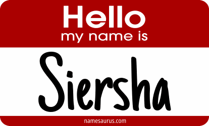 Hello my name is Siersha png download