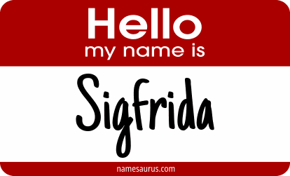 Hello my name is Sigfrida png download